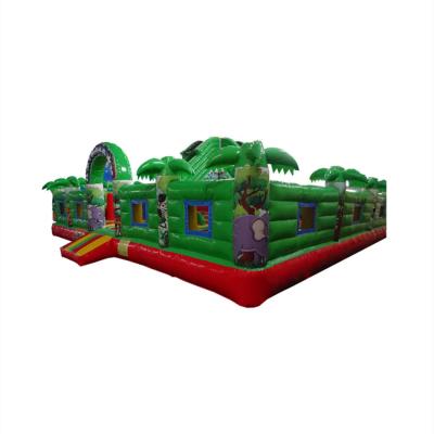 China curso de obstáculo inflável Jumper Bounce House Amusement Park do PVC de 0.55mm à venda