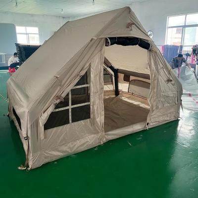 China Quick Opening Inflatable Camping Tent House Cotton Air Pole 4 Person Movable Travel Tent for sale