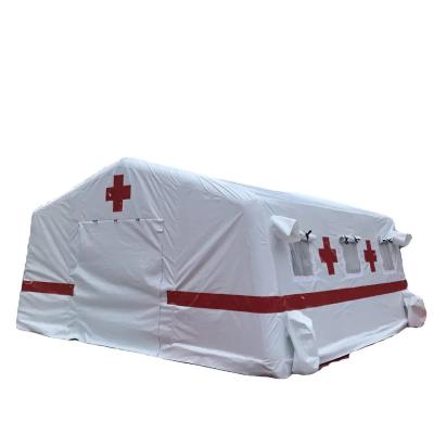 China Air Tight Pvc Tarpaulin Red Cross Inflatable Tent Hospital First Aid Tent for sale