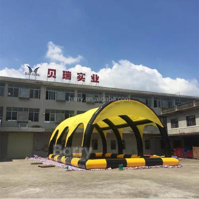 China Summer 0.6mm Pvc Inflatable Pool Cover Tent For Kids Swimming Shelter Tent for sale