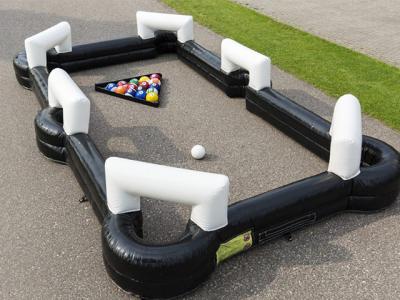 China Tdoor Sport Game Giant Snooker Football Inflatable Sports Arena Human Billiards for sale