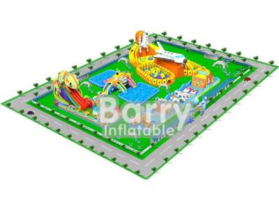 China 0.55mm PVC Material Giant inflatable water park projects , amusement park design for sale