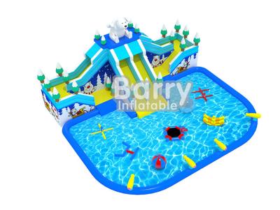 China Bear Slide Inflatable Water Park Air Kids Inflatable Playground With Water Toys for sale
