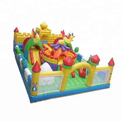 China 0.55mm Plato Bouncy Castle House For Children Outdoor Inflatable Playground Castle for sale