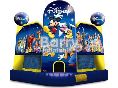 China Kids Party Cartoon Inflatable Bouncer / Inflatable Moonwalk With Different Art Panels for sale