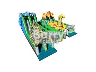 China Big Snake shaped Inflatable Obstacle Course Commercial Grade For Big Event for sale