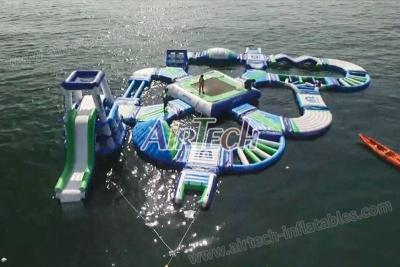 China 0.9mm PVC Floating Water Parks Outdoor Water Inflatable Park Customized for sale