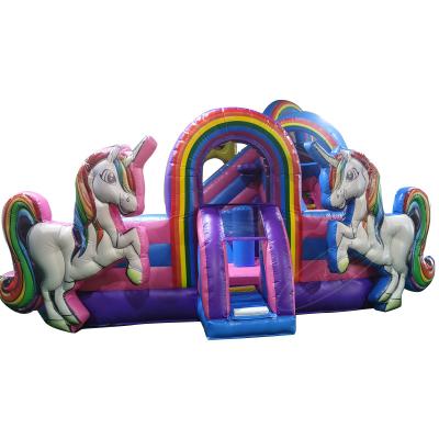 China Tarpaulin Commercial Unicorn Bouncing Castle Kids Bounce House Rentals for sale