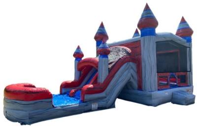 China PVC Tarpaulin Bouncy Castle Hire Inflatable Jumping Castle Bouncer With Slide for sale