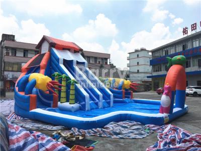 China Do parque inflável portátil da água da corrediça parque de diversões inflável dado forma casa da água de Aquapark para a terra exterior à venda