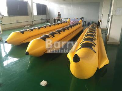 China Yellow 8 Seats Inflatable Toy Boat Water Game Banana Boat Inflatable Water Toy for sale