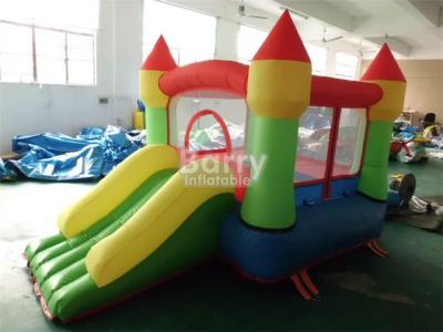 China Customized mini inflatable party bouncers ， jump house with small slide for kids for sale