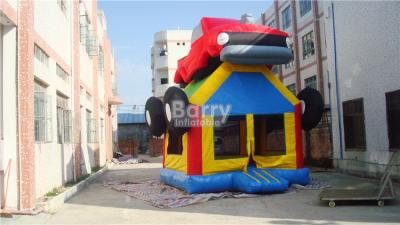 China Car Shape Inflatable Bouncer Fire Retardant PVC Tarpaulin / Oxford Cloth For Park for sale