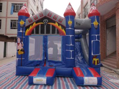 China 0.55mm PVC Castle Bounce House / Jumpy Houses With Slide CE Certification for sale