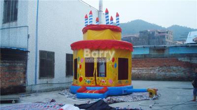 China Birthday Party Cake Inflatable Bounce House Anti - Static Inflatable Playhouse for sale