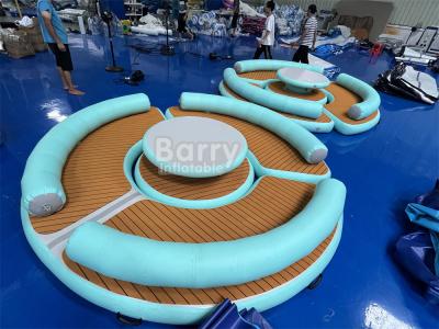 China Water Entertainment Customized Color Blow Up Dock Inflatable Pontoon Raft For Rivers for sale