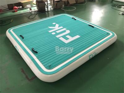 China Logo Available Blow Up Inflatable Pontoon Boat For Fishing Swim Platform For River for sale