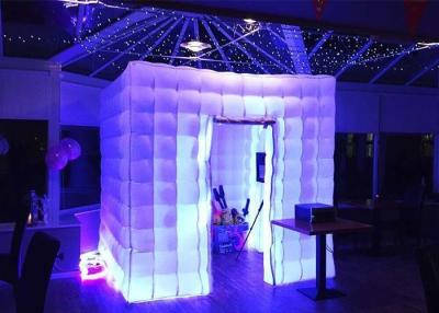 China Romantic Inflatable Photo Booth LED Light 2.4m Color Changed With Blower for sale