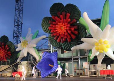 China 8m Decorative Inflatable Flowers For Wedding Decorations with PVC Tarpaulin Material for sale