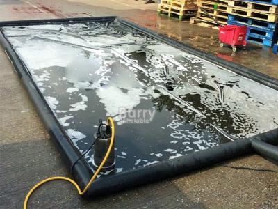 China Cheap Price Soft PVC Inflatable Colorful Car Wash Mat Cleaning Garage Plastic Floor Containment Mats for sale