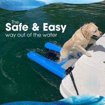 China Non-Slip EVA Foam Portable Foldable Dog Boat Water Ramp For Water Pet Help Dog Stairs Ramp For Small Dogs Up To 230 Lbs for sale
