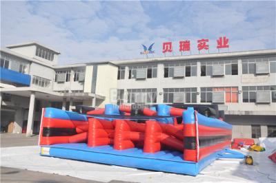 China Hot Red 5K Insane Inflatable Obstacle Course For Running Race , Sling Shot 5K Inflatable Obstacles for sale