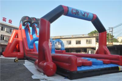 China Crazy Fun Inflatable 5k Run Finish Line , Giant Inflatable Obstacle Course for Adults for sale