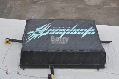 China Black Inflatable Jump Air Bag For Skiing , Inflatable Jumping Pad Size 5.1x6.1x1.4M for sale