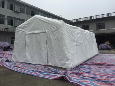 China PVC Air Tight White Inflatable Emergency Tent , Hospital Inflatable Army Medical Tent for sale