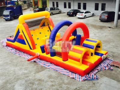 China Interactive Challenge Kids Adult Inflatable Obstacle Course Bounce House Rentals for sale