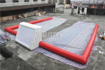 China Red Air Sealed Big Inflatable Football Field , Inflatable Soccer Court for sale