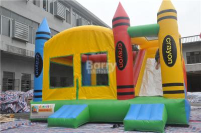 China PVC Tarpaulin Inflatable Combo , 5x4x3.6m Kids Inflatable Bounce House With Slide for sale