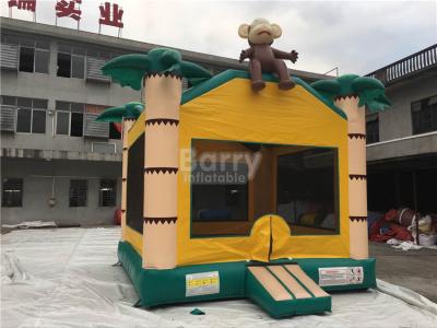 China Air Monkey Inflatable Bouncer , Palm Tree Samll Inflatable Bounce Castle For Little Kids for sale