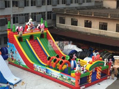 Cina I bambini rimbalzano il campo da giuoco gonfiabile del castello/parco gonfiabile Mickey Cartoon Inflatable Amusement Park di divertimento in vendita