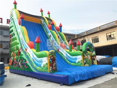 China 11X6X9m Commercial Inflatable Slide , PVC Tarpaulin Blow Up Jumping Castle for sale