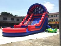 China O verão caçoa/corrediça de água inflável adulto com azul e vermelho do ventilador à venda