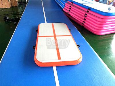 Chine Tapis orange fabriqué à la main de gymnastique de voie d'air de PVC petit pour le gymnase ou la formation d'enfants à vendre