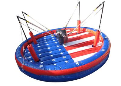 China Interactive Outdoor Inflatable Games , Safety Funny Bungee Bull For Team Building for sale