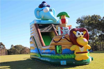 China Custom Made Animal Pirate Ship Jumping Castle For Party With Logo Printing for sale