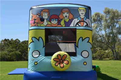 China Scooby - Doo Mystery Machine Backyard Kids Jumping Castle / Blow Up Bounce Houses for sale