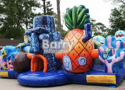 China Casa inflable de la despedida del patio trasero para el obstáculo inflable del niño de Playland Spongebob en venta