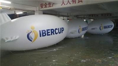 China 6m Long Helium Inflatable Blimp White For Advertising Promotion Fire Resistance for sale