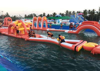 China Floating Inflatable Obstacle Course , Inflatable Water Obstacle Course Rental for sale