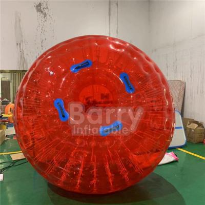 China Red Outdoor Inflatable Toys 0.8mm PVC / TPU Dia 2.5m 3m Grass Inflatable Zorb Ball for sale