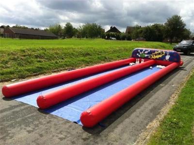 China Outdoor Inflatable Human Bowling Game Inflatable Bowling Alley With Zorb Ball for sale