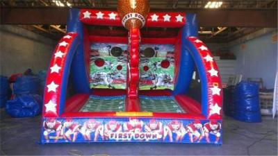 China Pvc Inflatable Sports Games Carnival First Down Football Toss Game For Kids And Adult for sale