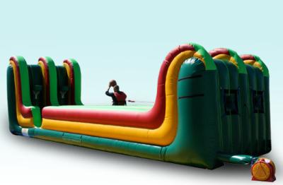 China Exciting 2 In 1 3 Lane Bungee Run Race Inflatable With Basketball Shooting for sale