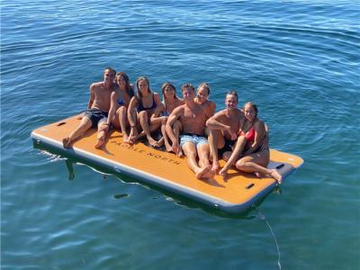 China PVC Drop Stitch Customized Inflatable Yacht Dock Water Floating Platform for sale