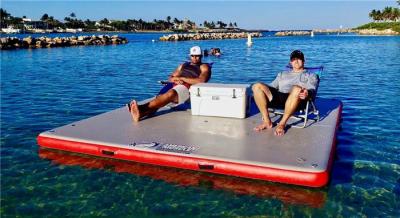 China PVC Inflatable Island Floating Yoga Mat Inflatable Swim Platform Raft for sale