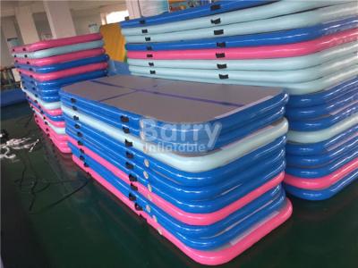 China Blue Green Pink Color 3X1m Inflatable Gymnastics Mats EN14960 for sale